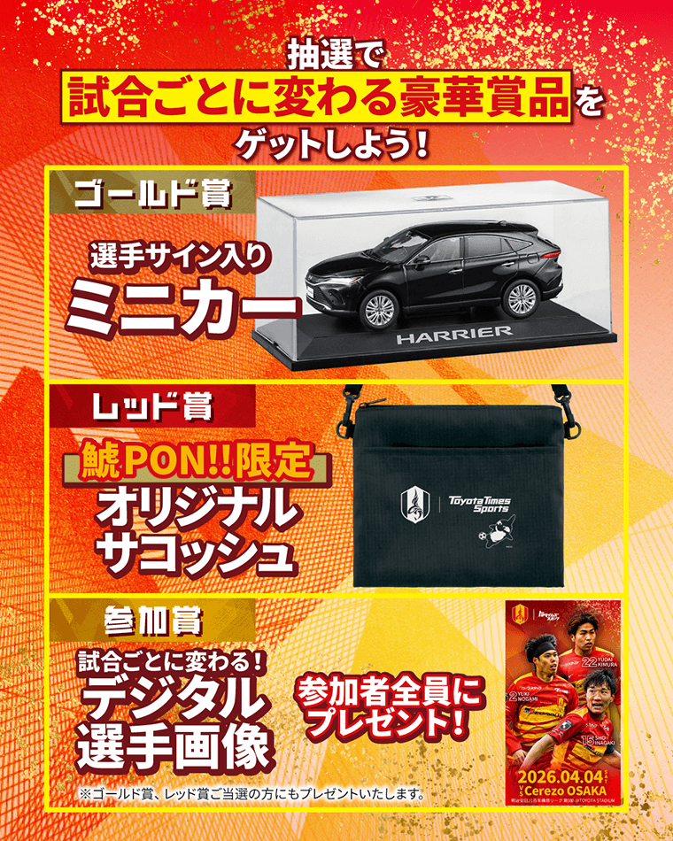 トヨタイムズスポーツアプリ】その場でプレゼントが当たる！『鯱PON