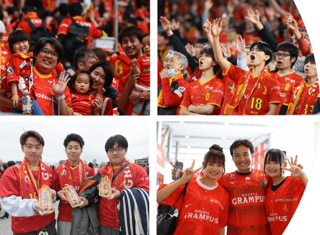 赤黄で染まった満員のスタジアム